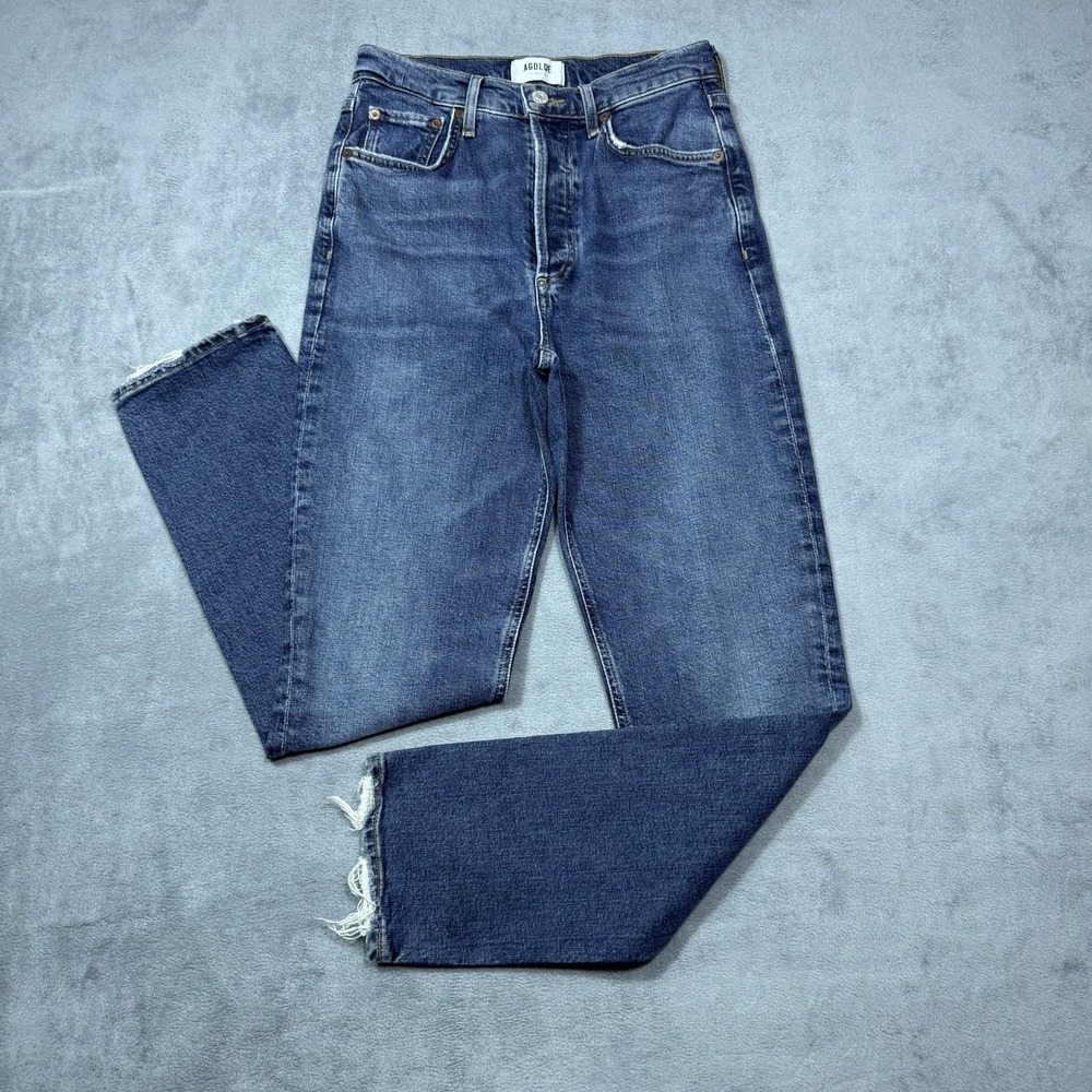 Agolde Jeans Womens 24 (25x28) Riley Long Highrise ButtonFly Organic Cotton Boho